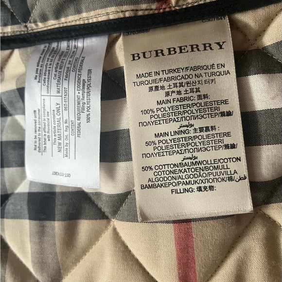 Authentic Burberry Brit belted quilted Jacket XS - Picture 7 of 8
